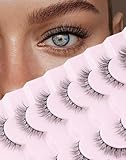 Onlyall Natürliche Wimpern Wispy Lashes Natürlicher Look ausgestellte Falsche Weiche flauschige...