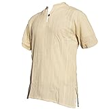 PANASIAM Shirt Ben, beige, L, Shortsleeve