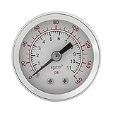 0–160 PSI Manometer, Mini-Größe, Klare Zahlenmarkierungen, Metall-Außengehäuse, für Wasser,...