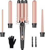 BESTOPE PRO Lockenstab Lockenstäbe 3 Fässer Welleneisen 5 in 1– Lockenstab Set 3 Fässer für...