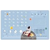 Schreibtischunterlage für Kinder - Weltraum Muster ABC Lernen Schreibtischunterlage - 70 x 40 cm -...