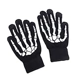 CALLARON 1 Paar Abschlussballhandschuhe Totenkopf-Handschuhe Maskerade-Handschuhe...