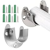 Schrankstangenhalter, 32 mm, robustes Aufhängerende für Kleidung, Schrankstangenhalterungen,...