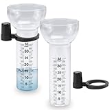 FSWWSF Regenmesser 2 Stück Regenmesser Glas 35mm, Regenmesser Ersatzglas mit Halterung,...