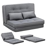 COMHOMA Schlafsofa, 2-Sitzer, kleines Bett, Sofa, Rückenlehne, verstellbar, 6 Ebenen, geeignet für...