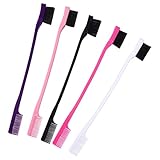 Lurrose 5Pcs Augenbrauen Kammpinsel Haarbürste Kamm Doppelkopf Augenbrauenpinsel Steuerung Haare...