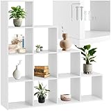 tectake® Bücherregal, Schrank Regal als Raumteiler im Wohnzimmer, Trennwand Kinderzimmer,...