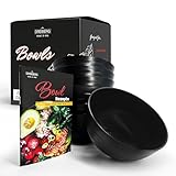 DREIBERG® Müslischalen 6er Set inkl. Rezeptbuch | 760ml | Bowl Schüsseln aus PP | Suppenschüssel...