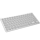 JADEMALL Bluetooth Tastatur Tablet Deutsches Layout - QWERTZ kabellose Multi-Device Tastatur – PC,...