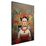 murando Bilder auf Leiwand Frida 80x120 cm Kunstdruck 1 tlg Wandbilder XXL moderne Wanddekoration...
