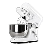 Klarstein Küchenmaschine, Knetmaschine mit 5L Schüssel, 1800W Profi Küchenmaschine mit Knethaken...