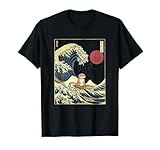 Otter Japanisches Kanagawa Wave Lustiges Surf Tier T-Shirt