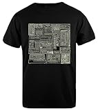 Synthesizer Fan Komposition Unisex Baggy T-Shirt, Schwarzes, Übergroßes T-Shirt