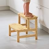 COSYLAND Tritthocker mit 2 Stufen | Kindertreppchen Schemel | Kindermöbel für Bad, Küche,...