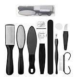 10 Stück Professionelle Pediküre Fußpflege Set, Hornhautentferner mit Aufbewahrungsbox,...