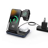 Minthouz Wireless Charger, 18W 3 in 1 Induktive Ladestation für mehrere Geräte Apple, iWatch...