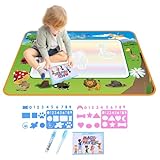 Wasserzeichenmatte, Aqua-Doodle-Matte, 80 x 60 cm, schmutzfreie Stoffmatte mit 2 speziellen Stiften,...