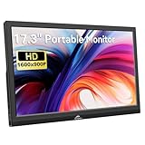 Kenowa 17.3 Zoll USB-C Tragbarer Monitor HD 1600 * 900 Bildschirm LCD Externe Monitor mit Typ-C/HDMI...