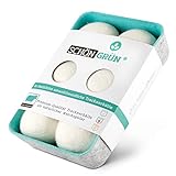 schön grün - Trocknerbälle - natürlich & nachhaltig - Trocknerball – 6 Stück 100% Schafwolle...