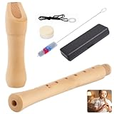 Wooden Blockflöte Soprano Recorder Instrument with Hard Case, Baroque Fingering C Key Britain-style...