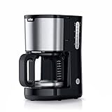 Braun PurShine KF 1500 BK Kaffeemaschine - Filterkaffeemaschine mit Glaskanne für bis zu 10 Tassen,...