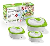 TELE WELT Thermoschüssel mit Deckel [3er SET] mit dem Wärmebehälter Grillgut warmhalten bis zu 4...