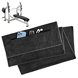 YIIFELL 120x50cm Fitness Handtuch, Sporthandtuch Microfaser Handtücher mit Reißverschlusstasche,...