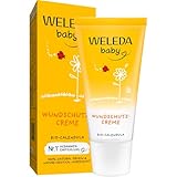 WELEDA Bio Baby Calendula Wundschutzcreme 30ml - Naturkosmetik Babypflege Windelcreme schützt...