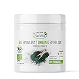 NatVita Spirulina Gemahlen Bio - 100g Immunität Anämie Spirulina Pulver Vegan GVOfrei...