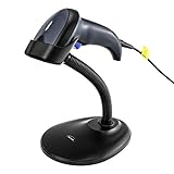 CCD Barcode Scanner USB Automatic Bar Code Reader with Hands Free Adjustable Stand Compatible for PC...