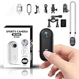 Mini-WLAN-Sportkamera, 4K HD-Daumen-Action-Kamera, 120°-Weitwinkelobjektiv, bis zu 30 Meter Tiefe,...