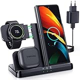 LK Induktive Ladestation für Samsung 3 in 1 Ladestation Kompatibel für Galaxy Watch 6/6...