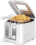 Aigostar Fritteuse mit öl, 1650W, Fritteuse 2.5L mit Sichtfenster, emperaturregelung,...