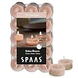 Spaas 30 Duftenden Clearlights, Teelichter mit durchsichtigem Halter, ± 4,5 Stunden - Cotton...