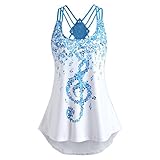 Schlinge Oberteile Tops Frauen, Mode Beiläufig Weste/Elegante Damen Sommer Rundhals T-Shirt...