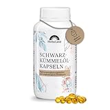 Herbaland Schwarzkümmelöl-Kapseln | 3000 mg Tagesdosis | Ägyptisch, bio & kaltgepresst | 400...