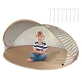Strandmuschel | Sonnenzelt Mit Tragebeutel | Kompakter Atmungsaktiver Schutz Für Reisen Garten...