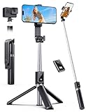 ANXRE Selfie Stick Halter mit FernauslöSer, 360° Drehbarer Tragbar 106cm Handystativhalter...