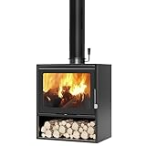 LIHY Kaminofen Holzofen, Robuste Gusseisenkonstruktion für Kontinuierliche Wärme, Einfache...