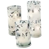 Kisangel 3 Stück LED Elektrische Kerzen Batteriebetrieben Flammenloses Kerzenlicht Langlebiges...