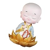 HAMPPLIES Kleine Resin Mönchsfigur Handgefertigt Dekorativ für Haus Büro Schreibtisch Wohnzimmer...