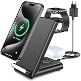 Kabelloses Ladegerät, 3 in 1 Wireless Charger for iPhone 15/14/13/12/11 Pro/Pro Max/XS/XR,...