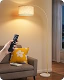 EDISHINE Dimmbar Bogenlampe Wohnzimmer, E27 Stehlampe mit LED-Glühbirne & Fernbedienung,...