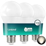 Linkind Ultraeffiziente E27 LED Lampe, 3,8W=60W, 4000K Neutralweiß mit Energieeffizienz-Label-A,...