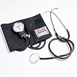 GIMA YTON Classic Aneroid-Blutdruckmessgerät mit Stethoskop, Nylonarmband mit Klettverschluss,...