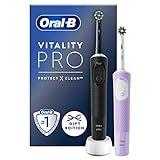 Oral-B Vitality Pro Elektrische Zahnbürste/Electric Toothbrush, Doppelpack mit 2 Aufsteckbürsten,...