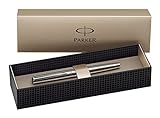 Parker S0161590 Jotter Füllfederhalter (edelstahl mit Chromeinfassung, mittlere Schreibfeder,...