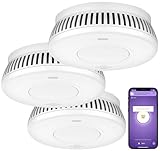 VisorTech Rauchmelder WLAN-Sets: 3er-Set WLAN-Rauchwarnmelder, integr. 10-Jahres-Batterie, 85 dB,...