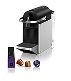 Nespresso De'Longhi Pixie EN127.S Kaffekapselmaschine, zwei Direktwahltasten, ECO-Modus, kompaktes...