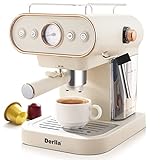 Derlla Espressomaschine, Kapselmaschine, Retro Kaffeemaschine, Single Kaffeemaschine, Filter mit...